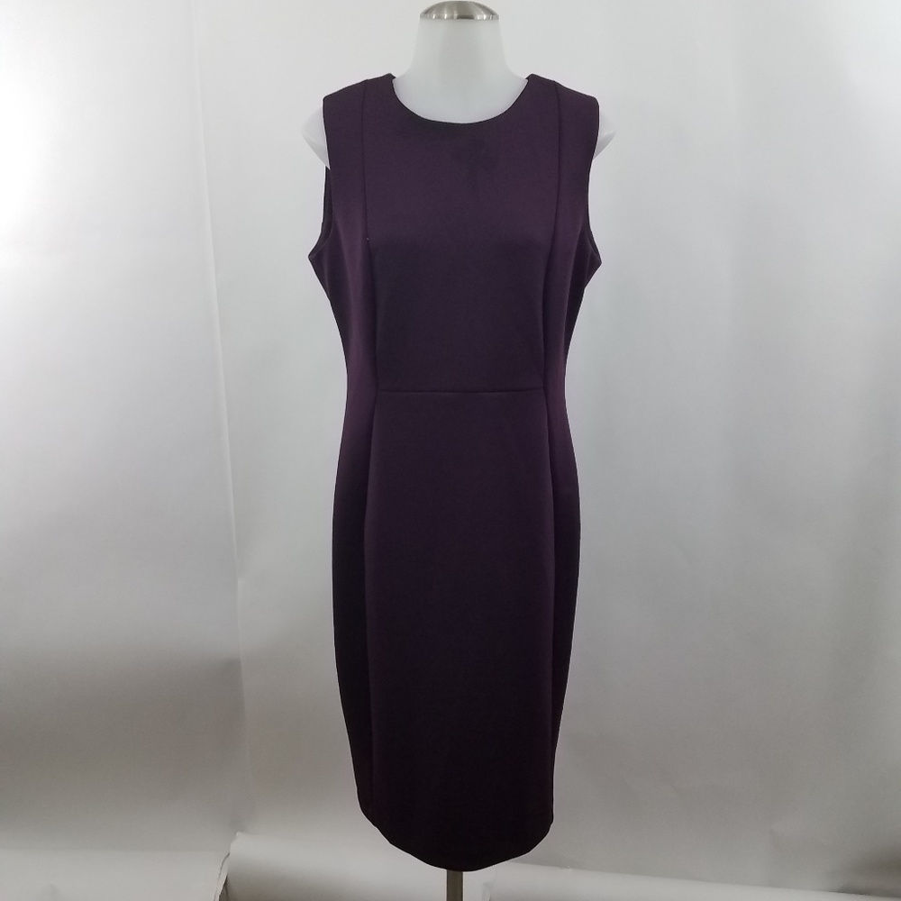 Calvin Klein Purple Sleeveless Sheath Dress Size 1
